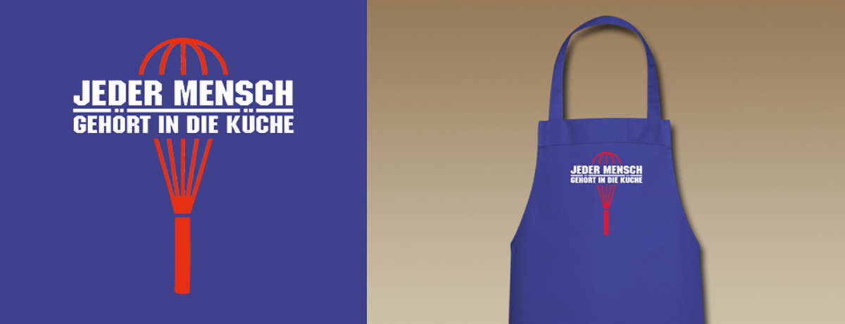 Jeder Mensch gehört in die Küche - Kochschürze - Rumpfkluft | T-Shirt-Kollektion von Katz & Goldt