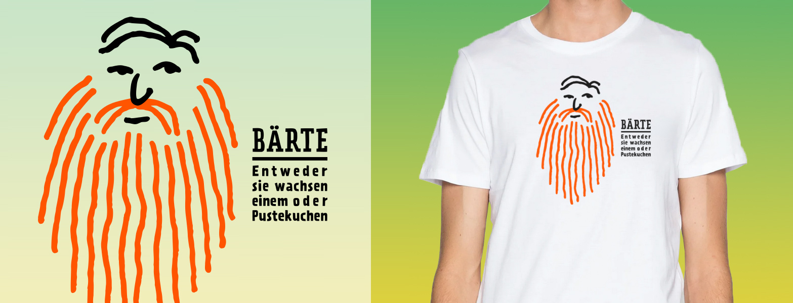 Bärte. Entweder sie wachsen einem oder Pustekuchen - Rumpfkluft | T-Shirt-Kollektion von Katz & Goldt