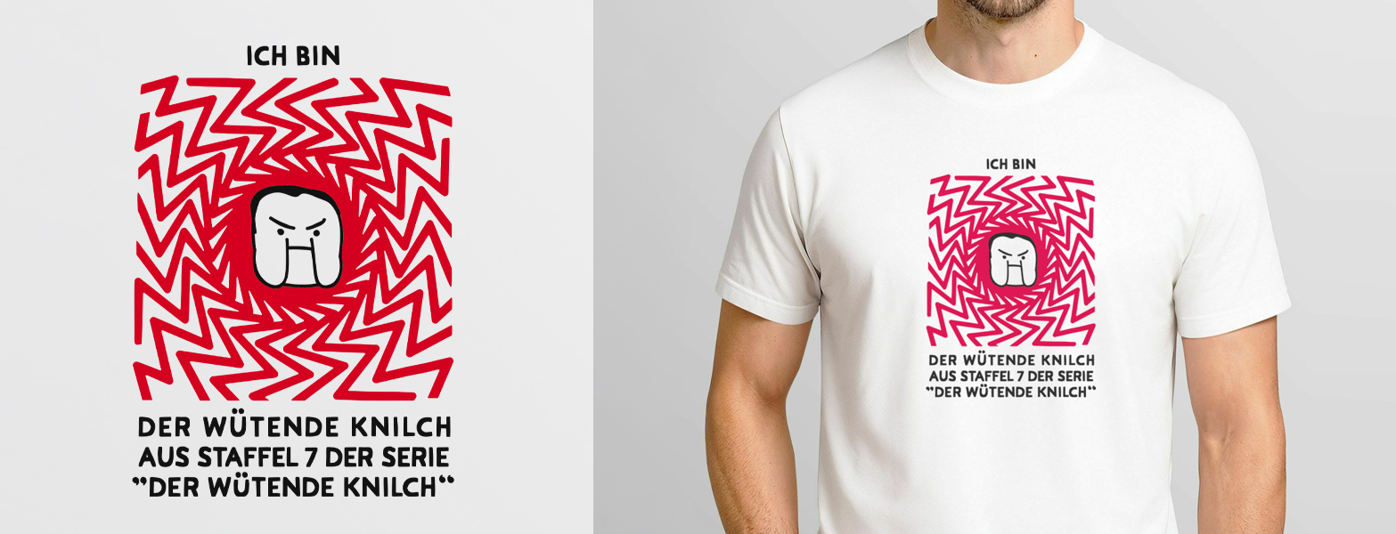 Ich bin der wütende Knilch aus Staffel 7 der Serie "Der wütende Knilch" - Rumpfkluft | T-Shirt-Kollektion von Katz & Goldt