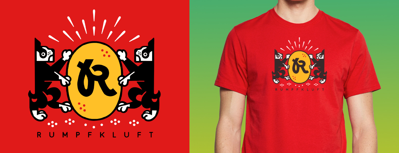 Mopswappen - Rumpfkluft | T-Shirt-Kollektion von Katz & Goldt