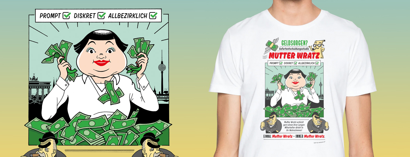 Sofortentschuldungsstudio Mutter Wratz - Rumpfkluft | T-Shirt-Kollektion von Katz & Goldt