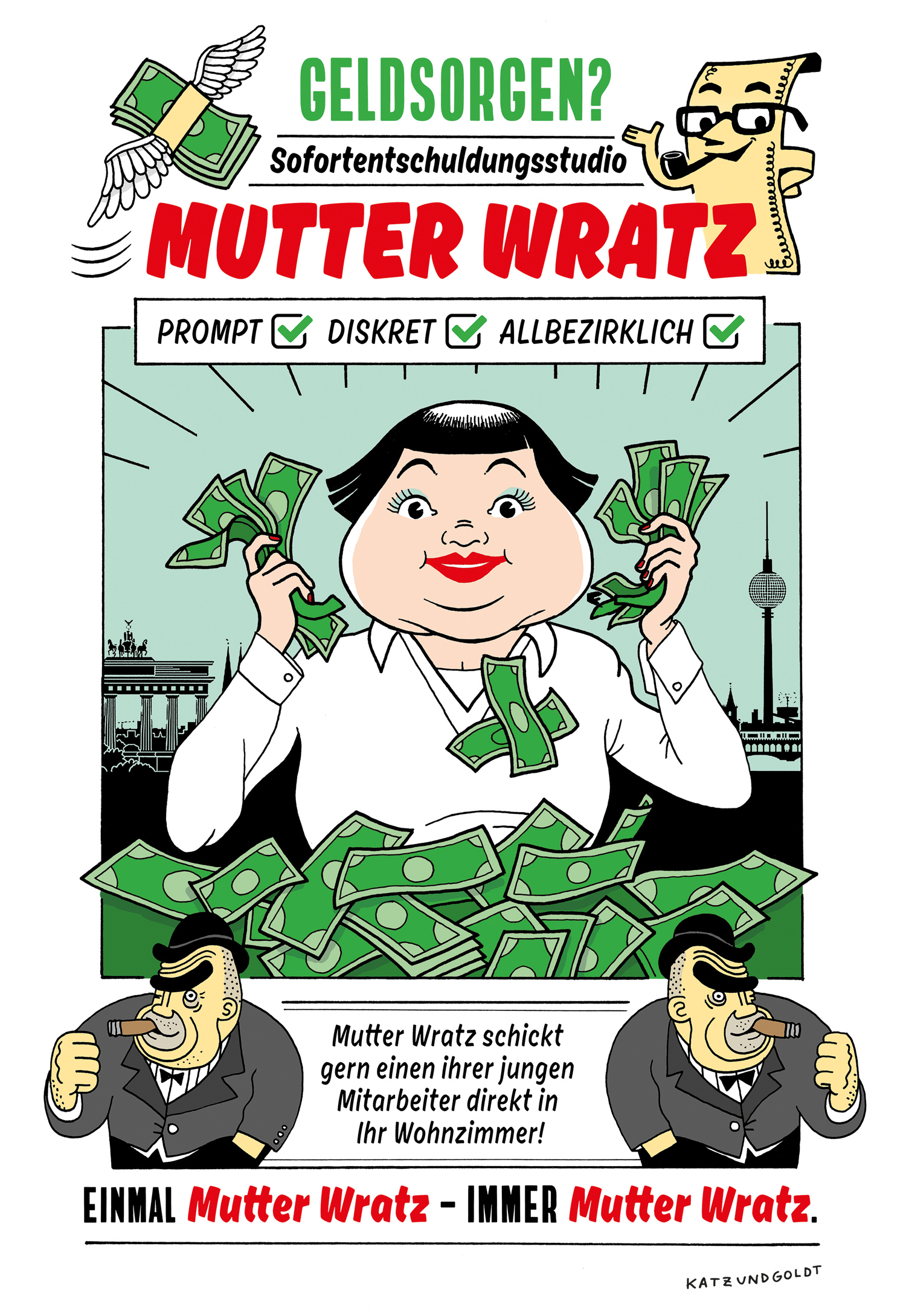 Sofortentschuldungsstudio Mutter Wratz - Rumpfkluft | T-Shirt-Kollektion von Katz & Goldt