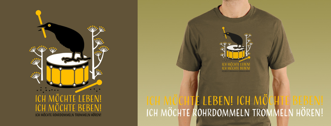 Ich möchte leben! Ich möchte beben! Ich möchte Rohrdommeln trommeln hören - Rumpfkluft | T-Shirt-Kollektion von Katz & Goldt