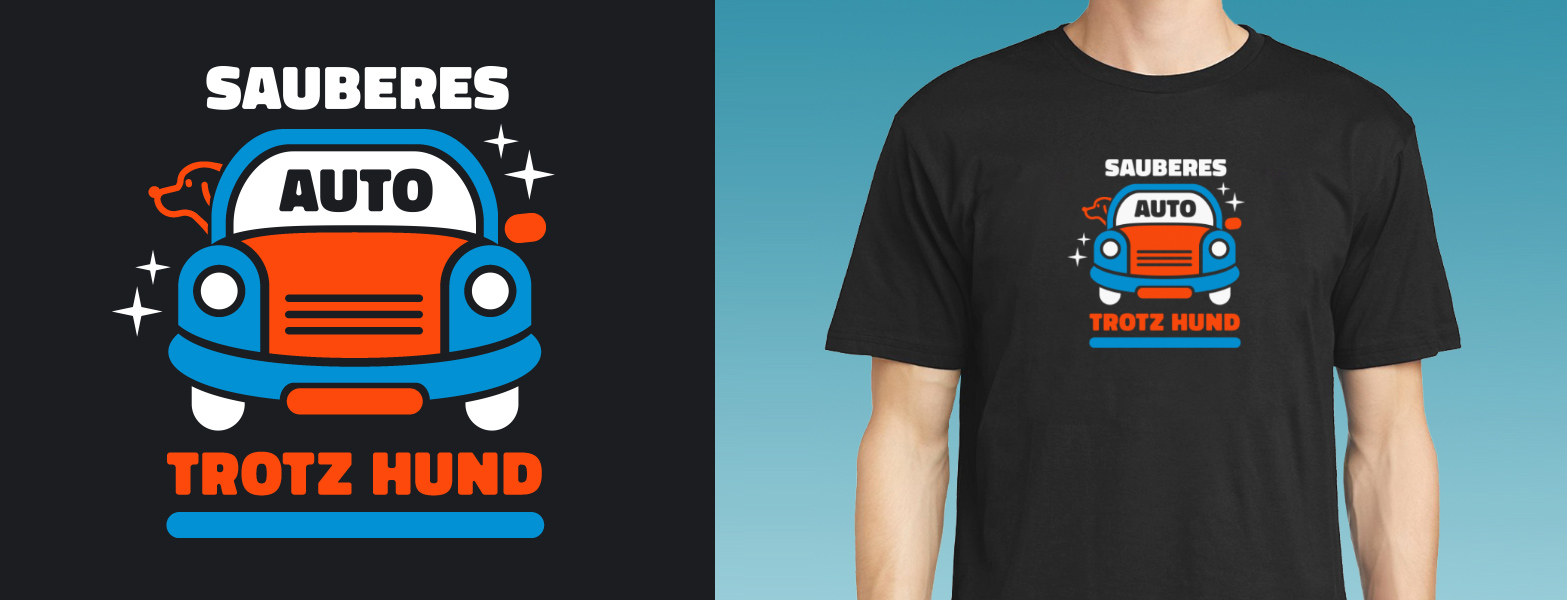 Sauberes Auto trotz Hund - Rumpfkluft | T-Shirt-Kollektion von Katz & Goldt