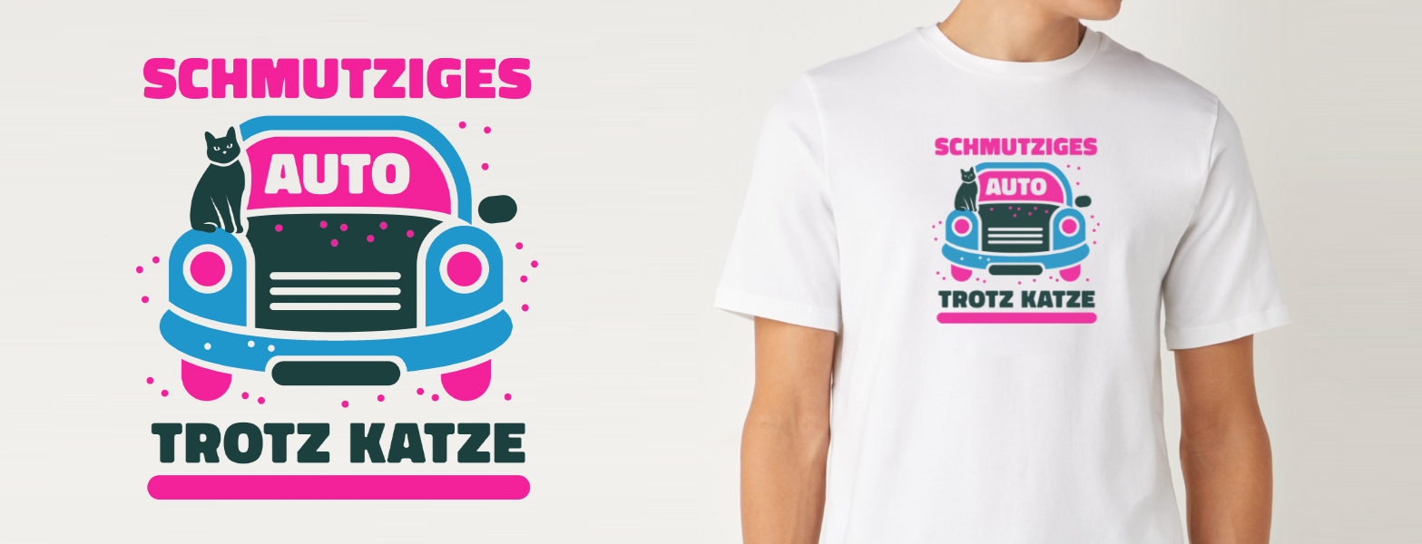 Schmutziges Auto trotz Katze - Rumpfkluft | T-Shirt-Kollektion von Katz & Goldt