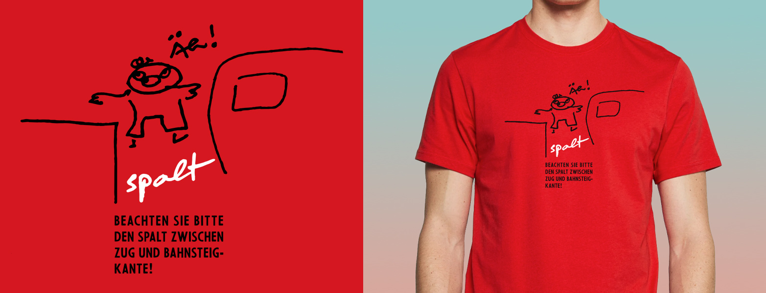 Beachten Sie bitte den Spalt zwischen Zug und Bahnsteigkante - Rumpfkluft | T-Shirt-Kollektion von Katz & Goldt